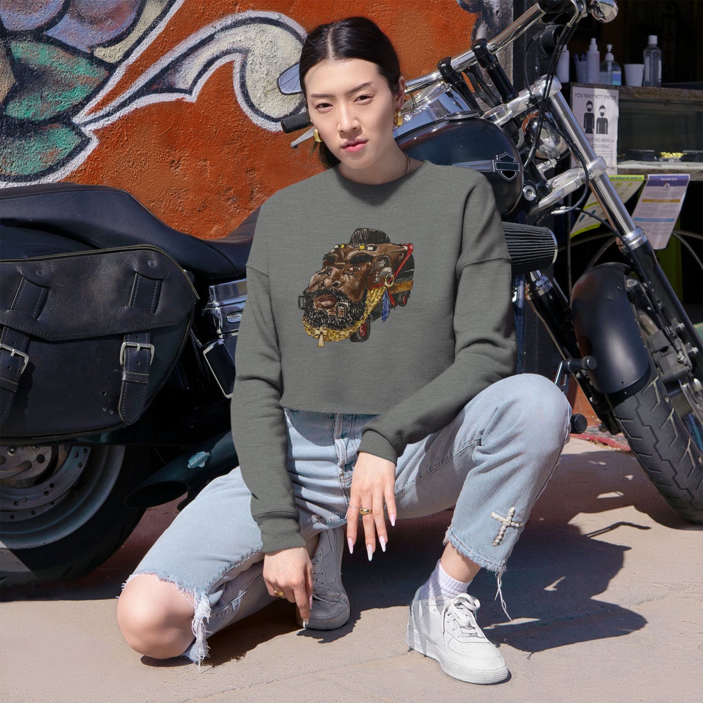Cropped Sweatshirt — AIN'T GETTIN' IN NO PLANE NOW HOP INSIDE ME