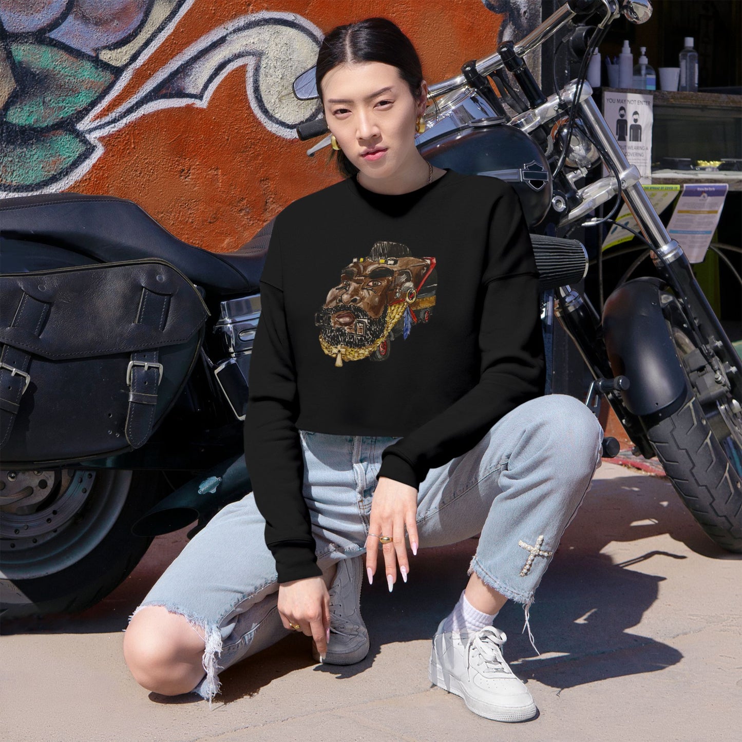 Cropped Sweatshirt — AIN'T GETTIN' IN NO PLANE NOW HOP INSIDE ME