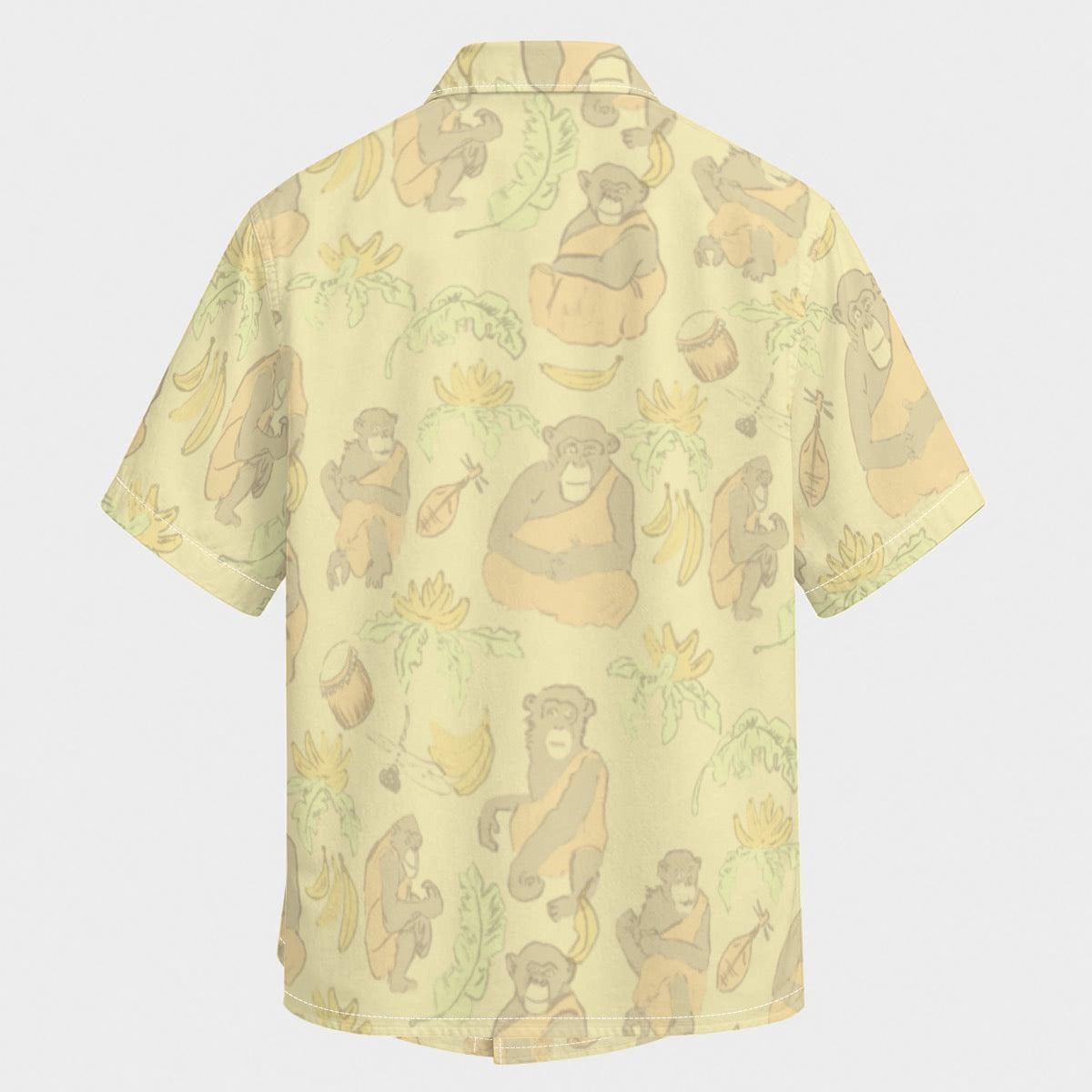 Monastic Apes Hawaiian Shirt With Button Closure |115GSM Cotton poplin