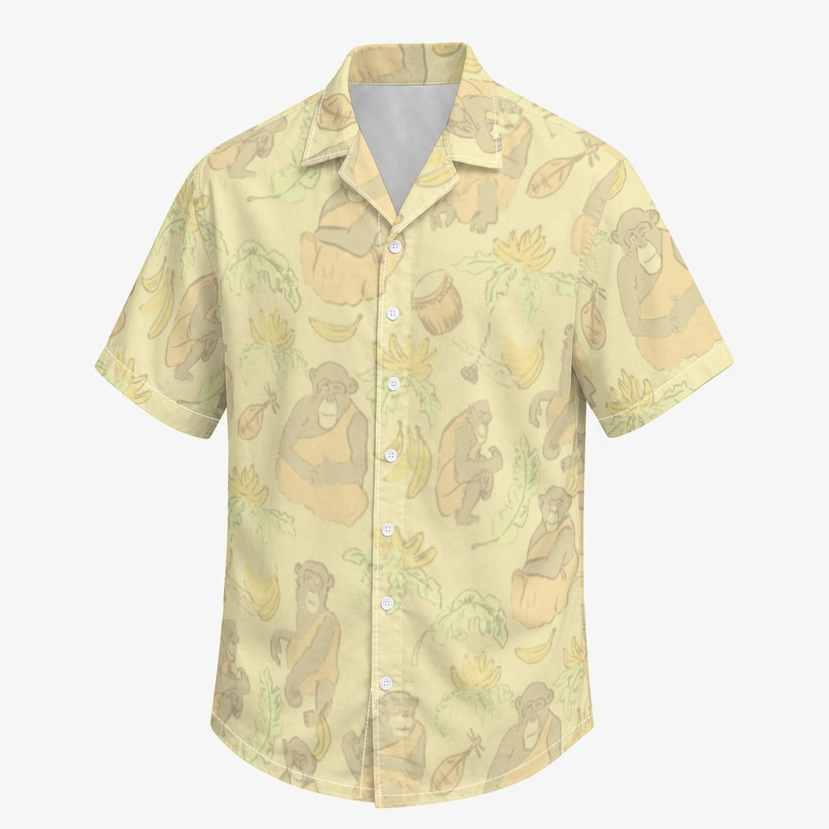 Monastic Apes Hawaiian Shirt With Button Closure |115GSM Cotton poplin
