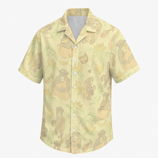 Monastic Apes Hawaiian Shirt With Button Closure |115GSM Cotton poplin
