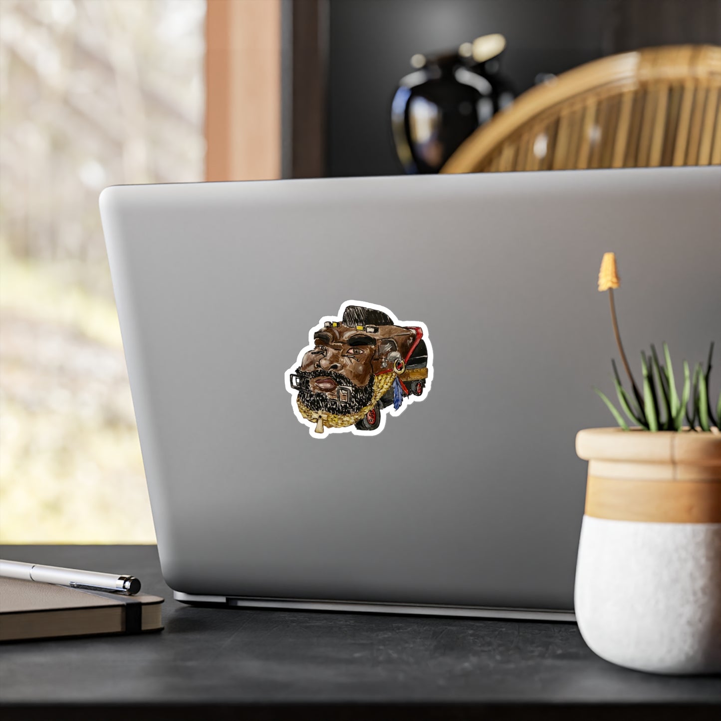 Ain't Gettin' In No Plane Now Jump Inside Me Kiss-Cut Vinyl Sticker